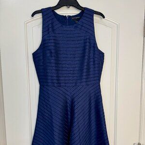 Banana Republic Fit and Flare Dress Blue Color